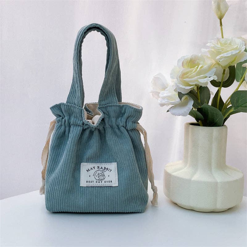 Funkyrel - Corduroy Drawstring Handheld Storage Bag