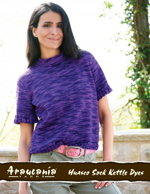 Araucania Huasco Sock Kettle Dyes - Leandra Sweater Pattern