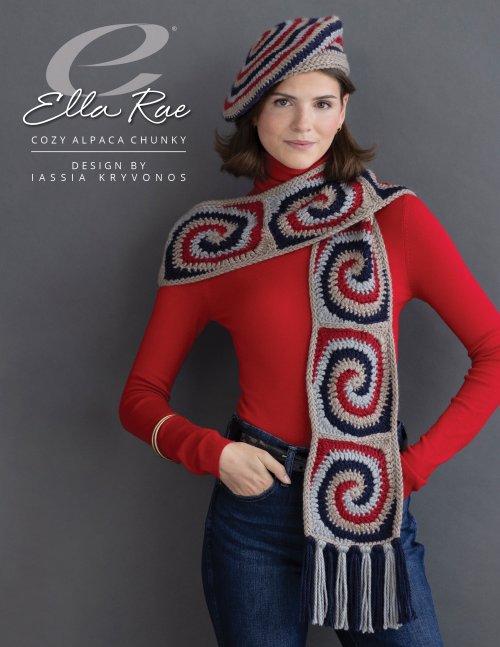 Ella Rae Cozy Alpaca Chunky - Luna Scarf & Beret Pattern
