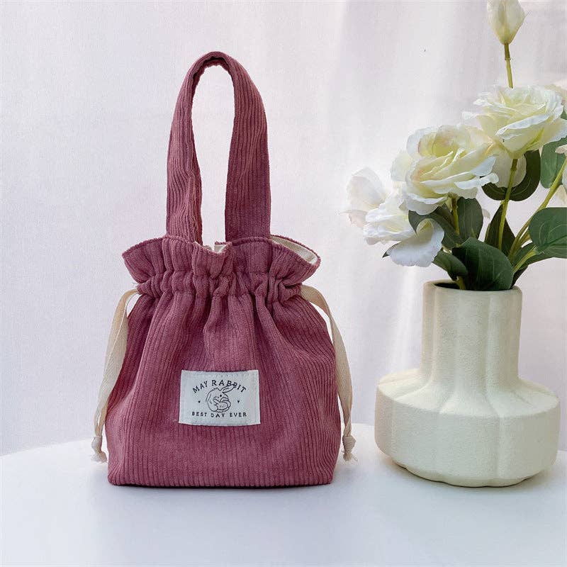 Funkyrel - Corduroy Drawstring Handheld Storage Bag