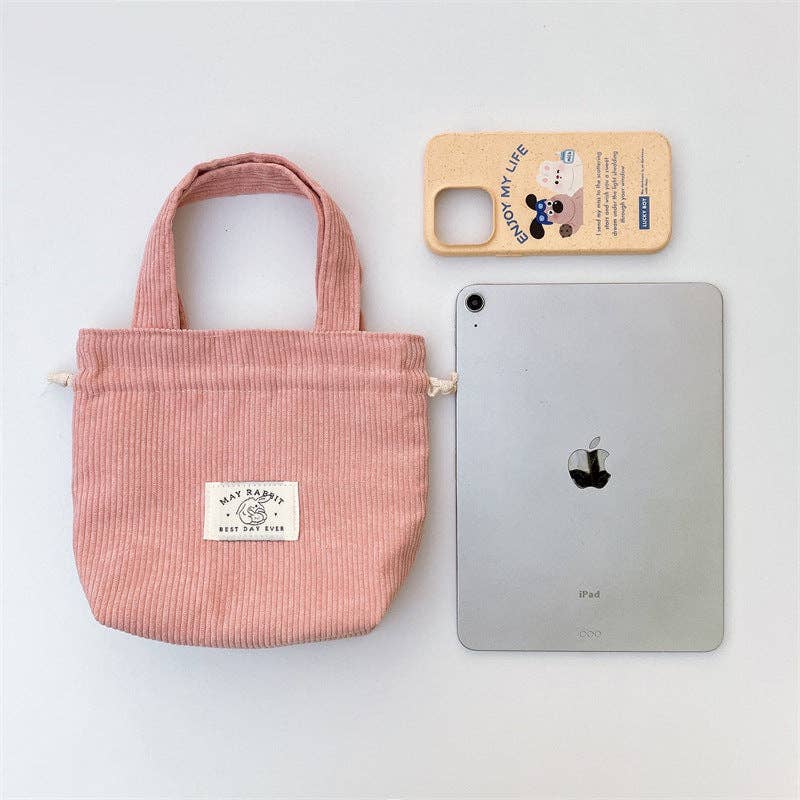 Funkyrel - Corduroy Drawstring Handheld Storage Bag