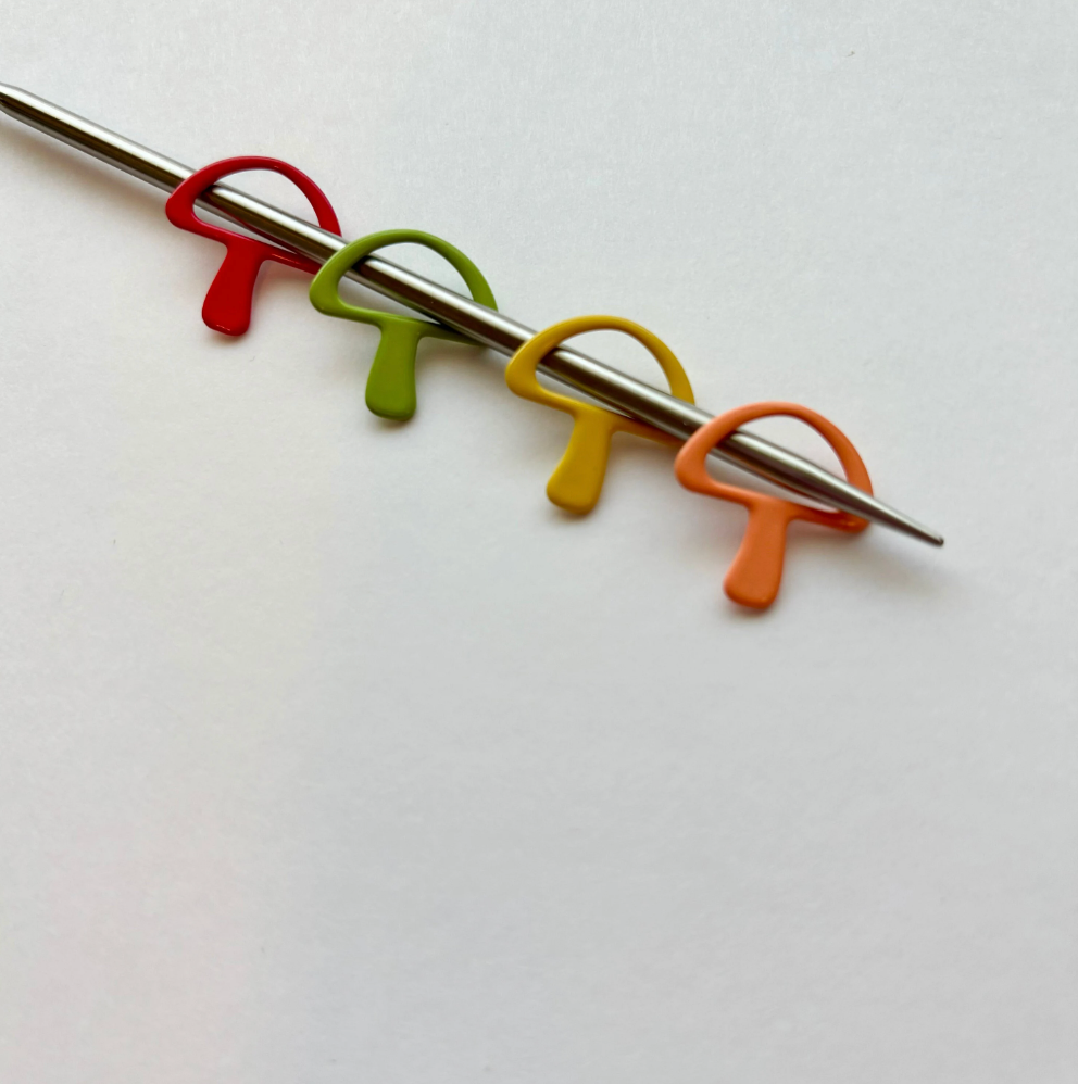Mushroom Knitting Stitch Marker Snag Free LAVENDER