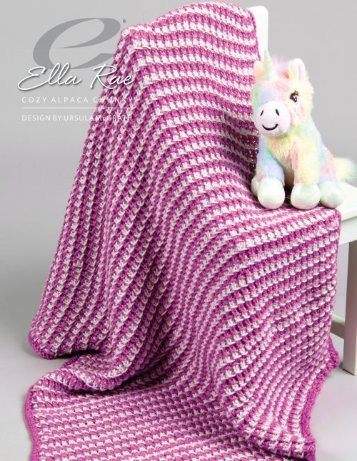 Ella Rae Cozy Alpaca Chunky - Rosa Blanket Pattern