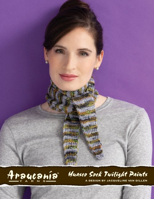 Araucania Huasco Sock Twilight Paints - Jenna Bandana Pattern