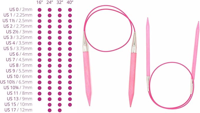 LYKKE Crafts - Blush Fixed Circular Needles