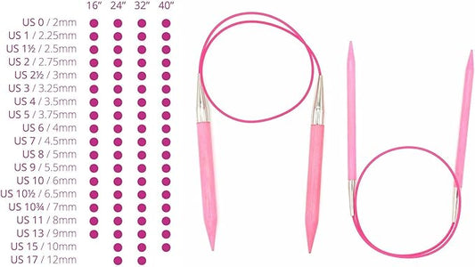LYKKE Crafts - Blush Fixed Circular Needles