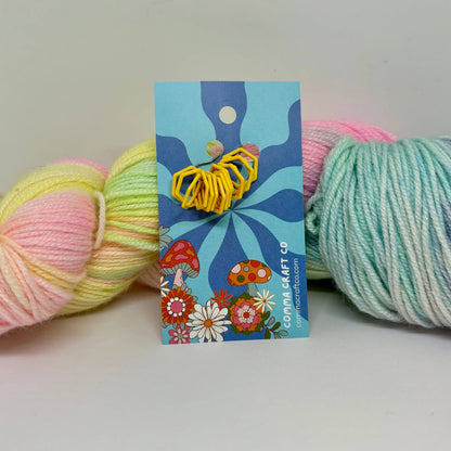 Hexagon Knitting Stitch Markers Set - Multi-Colored