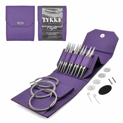 LYKKE - Flight 5" Interchangeable Needles Bulky Set Purple